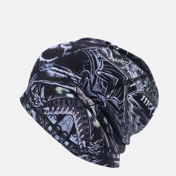 Fashion Unisex Women Men Beanie Hat Skull Fitted Plain Head Wrap Sport Wave Caps - Picture 3 of 3